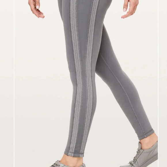 Lululemon Power Lines Pant *28" - Titanium / Dark Chrome - Size 4 - Picture 2 of 12